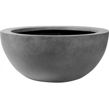 PotteryPots Kvetináč Vic Bowl, sivý 28 x 60 cm