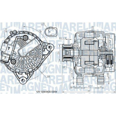 Alternátor MAGNETI MARELLI 063731545910
