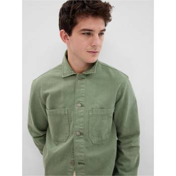 GAP pánská džínová košilová bunda zelená