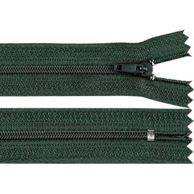 Pro Háčkování Spirálový zip pinlock No 3 délka 20 cm smrkově zelený