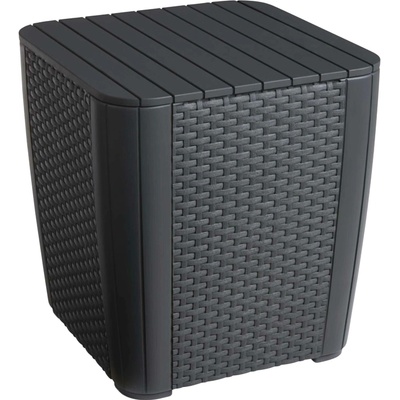 KETER Stůl zahradní s úložným boxem LUZON 43 x 57cm grafit – Zboží Mobilmania