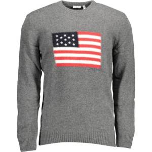 U. S. POLO Мъжки пуловер us gray man, Цвят Сиво (62917-53280_grigio_189)