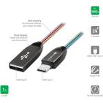 4smarts USB-C Кабел с Метална Оплетка, 4Smarts Ferrumcord 1m, Chameleon (4S468588)