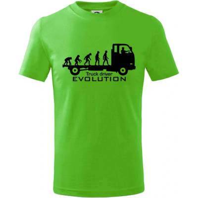Truck driver evolution tričko detské Apple Green