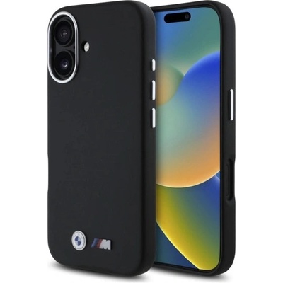 BMW M Smooth Full Wrapped Metal MagSafe iPhone 16 Case - черен (3666339312107)