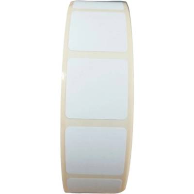Termo Etiketa 25 mm x 25 mm, Thermo top, Biela, Dutinka 40 mm, 2000 ks/kotúč, Odlepiteľné lepidlo, Priemer kotúča 106 mm