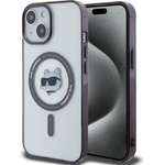 KARL LAGERFELD Калъф за iPhone 15 Plus - Karl Lagerfeld IML MagSafe (KLHMP15MHMHCHNOTK) - Прозрачна глава на Choupette