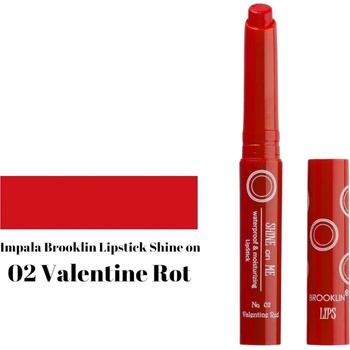 IMPALA Cosmetics BROOKLYN дълготраено червило, Shine on Me, Номер 02, Valentine rot