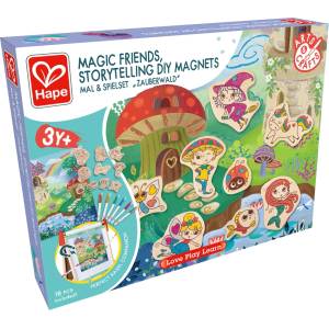 Hape Творчески комплект Hape - Направи си сам магнити, Вълшебни приятели (H1077)