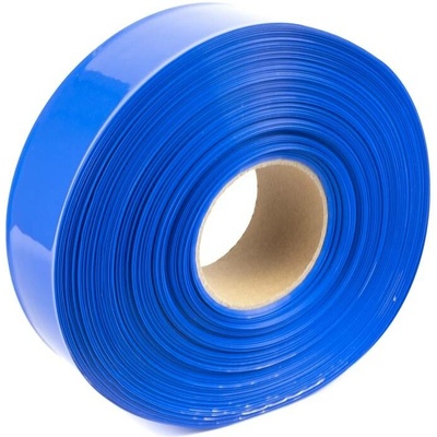 Modrá smršťovací PVC fólie šíře 50mm, průměr 30mm