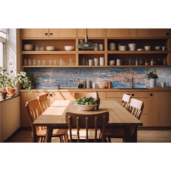 DIMEX ART s. r. o Фототапет за кухня - стара боядисана ламарина 420 x 60 см