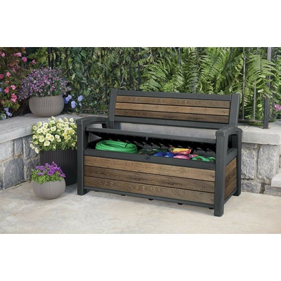 Keter Deco Garden Bench Walnut