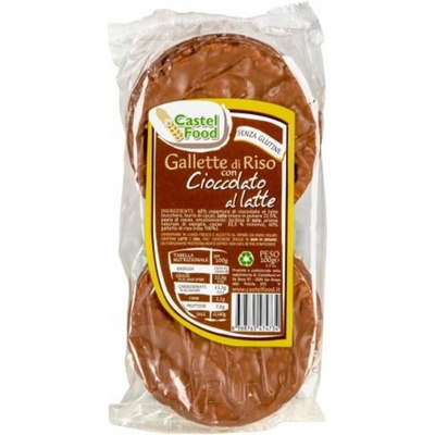 Castelfood chrumkavé ryžové chlebíčky v mliečnej čokoláde 100 g