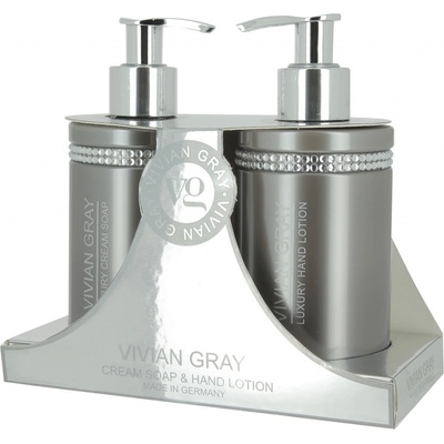 Vivian Gray Grey Crystals krémové mýdlo 250 ml + mléko na ruce 250 ml dárková sada