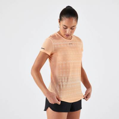 Artengo Dámske tenisové tričko TTS Light oranžové béžová