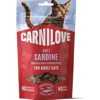 CARNILOVE Cat SOFT Snack Sardine enriched with Strawberry 50 g