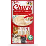 Inaba Foods Cat Ciao Churu кремообразна храна за котки - риба тон, раци 4 x