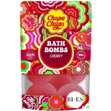 BI-ES Kids Chupa Chups Bath bombs cherry - šumivé koule do koupele s vůní třešně, 6x55 g