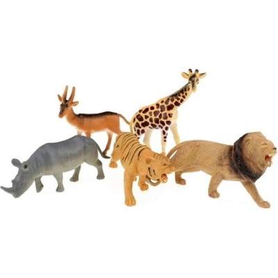 Teddies Сафари животни пластмаса 11-15см 5бр
