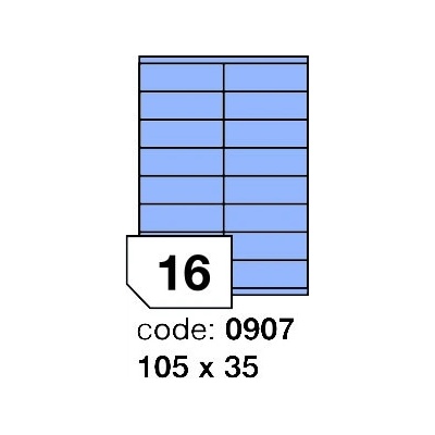Rayfilm 105x35 mm 300 archů, matně modrá, R0123.0907D