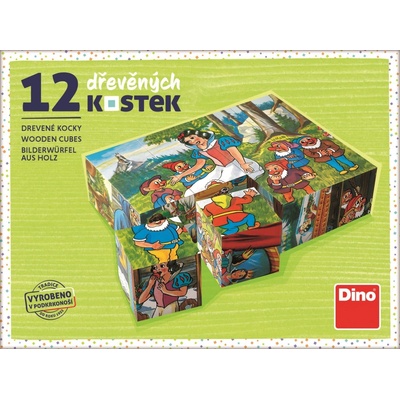 Dino Bikes DINO Obrázkové kostky Sněhurka 12 kostek