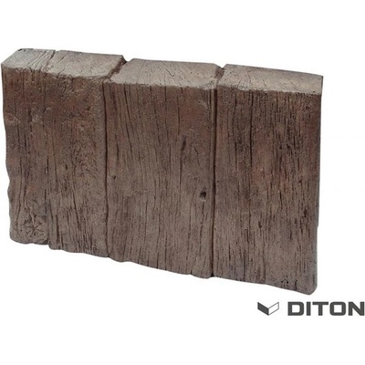 DITON LINIE DŘEVA Palisádový obrubník DUB tmavý 50/8/30cm