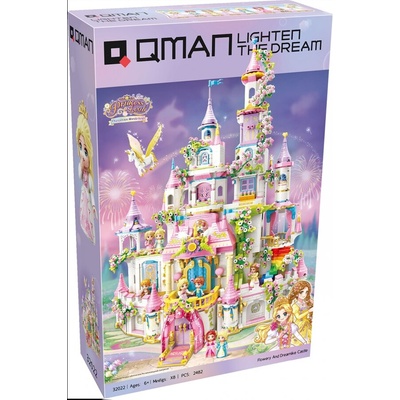 Qman Конструктор, Qman, Princess Leah, Замък на мечтите и цветята, 2482 части (Q32022)