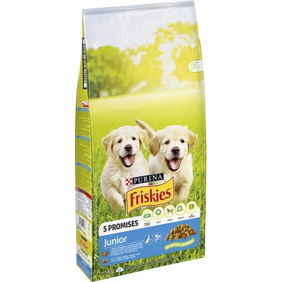 Friskies Junior s kuřetem zeleninou a mlékem 2 x 15 kg
