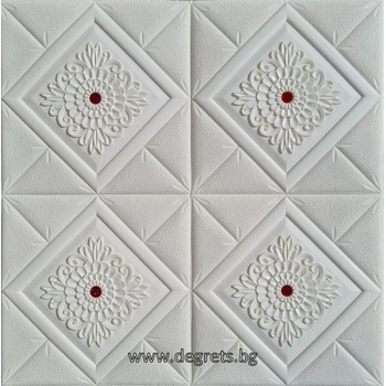 Image 1 of Самозалепващ 3d тапет бял-червен Декор