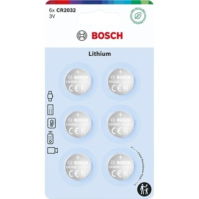 Bosch CR2032B6/00 GOMBELEM LITHIUM 3.0V 6-BLISTER (CR2032B6/00)