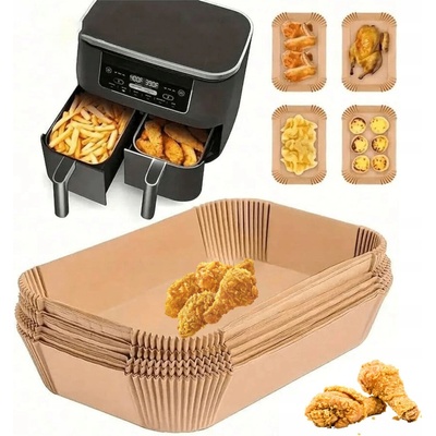 PAPÍR NA PEČENÍ VLOŽKY DO FRITÉZY AIRFRYER DVOUKOMOROVÉ 200KS