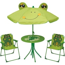 Set LEQ MELISENDA Rana, žaba, slnečník 105 cm, stôl 50 cm, 2 stoličky