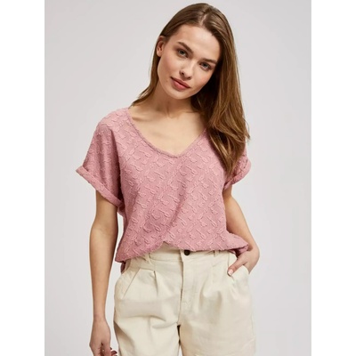 Moodo Розова шарена тениска с къс ръкав Moodo Moodo | Rozov | ЖЕНИ | 46