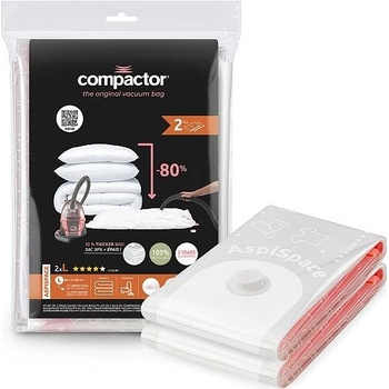 Sada 2ks vakuových úložných sáčků Compactor Bag Aspispace L 80 x 100 cm