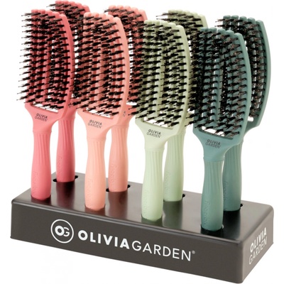 Olivia Garden FingerBrush Bloom Edition sada kief na fúkanie a rozčesávanie vlasov 8 ks + display