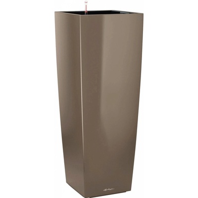 Lechuza Květináč Cubico Alto Premium šedohnědá lesklý 40 x 40 x 105 cm – Hledejceny.cz