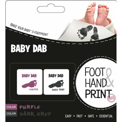 Baby Dab farba na detské odtlačky fialová šedá