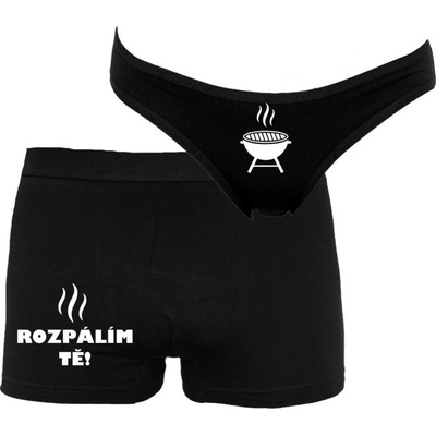 Bastard.cz Párové spodní prádlo Boxerky a kalhotky Rozpal mě Černá – Hledejceny.cz