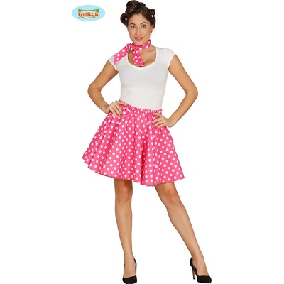 Fiestas Španělsko PIN UP sukně růžovobílá