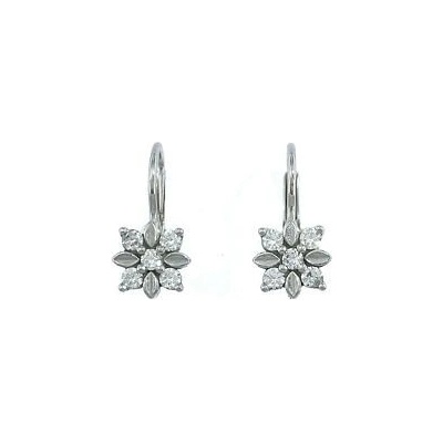 INFINITYSILVER Stříbrné náušnice kytičky SONIA se zirkony 438277