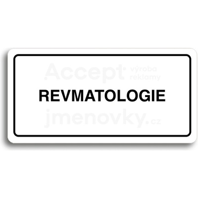 ACCEPT Piktogram REVMATOLOGIE - bílá tabulka - černý tisk