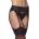 Amorable Suspender with Slip and Stockings Black
