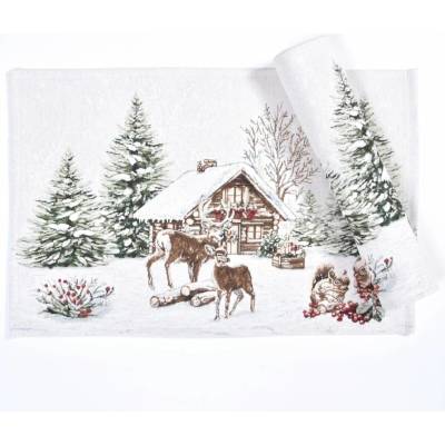 Praktik Chenille prestieranie 005V biela Bavlna/polyester 30x45cm