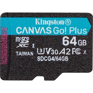 Kingston microSDXC Canvas Go! Plus 64GB A2/U3/V30 (SDCG4/64GBSP)