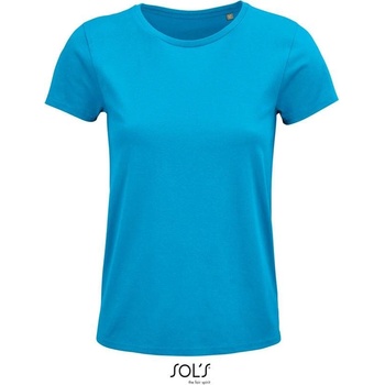 SOL'S Crusader Women Dámske tričko z bio bavlny modrá aqua