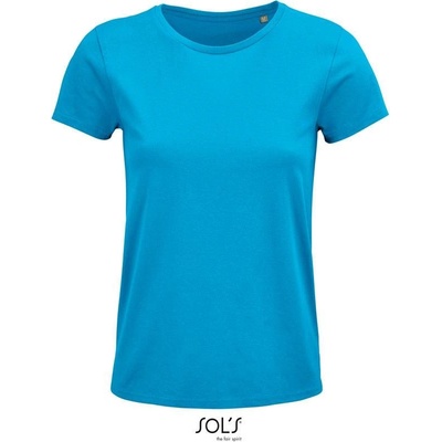 SOL'S Crusader Women Dámske tričko z bio bavlny modrá aqua