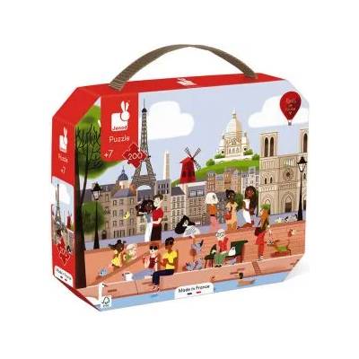 Janod - Пъзел в куфарче - Париж - 200 части (J02612)