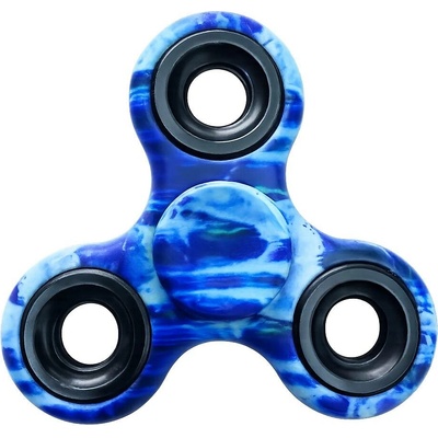 Antistresový Fidget Spinner Camouflage modrobílý