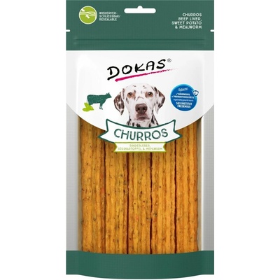 Dokas Churros s hovädziemi játry batáty a moučnými červy 150 g
