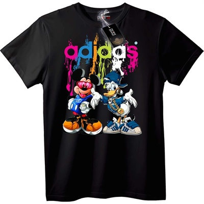 NOONEBRAND Тениска Adidas Mickey & Donald - 4XL, White